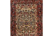 an antique persian rug with a floral design on a white background