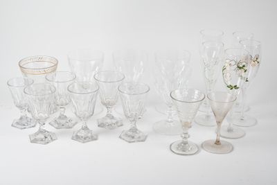 Lot de dix verres en cristal à pans coupés dans le goût de B… - Photo 1