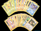 the pokemon trading card game has a lot of cards on it