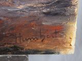 an image of a close up of a piece of wood with writing on it