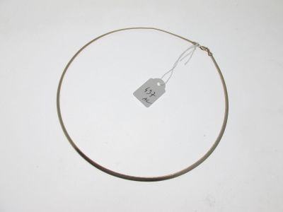collier maille miroir or 750°/°°, une face or gris, l'autr… - Photo 1