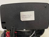 a close up of a black box with a label on it