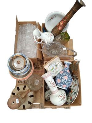 a box of assorted items sitting on a table