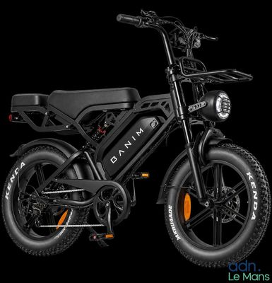 a black electric bike on a black background with a black background
