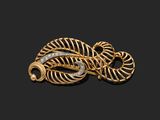une broche en or et diamants
