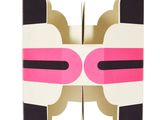 an image of a pink and black cuff bracelet on a white background