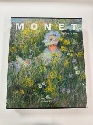 a picture of a book with a picture of a woman in a field of flowers