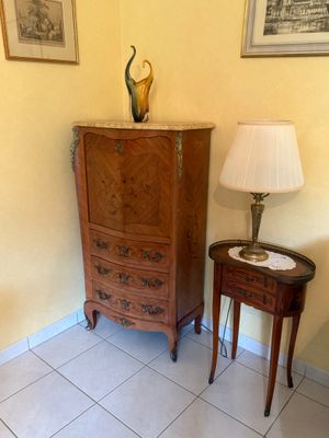 Secrétaire et tablette en marquèterie