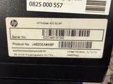 a label on the back of a printer that says hp