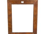 a wooden picture frame with a white background on a white background