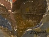 a picture of a painting of a heart on the wall