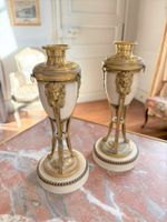PAIRE DE CASSOLETTES formant bougeoir de style Louis XVI en … (photo 5)