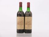 two bottles of wine sitting next to each other on a table