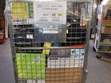 a cart that has a lot of items in it