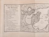 an open book with a map of boston on it