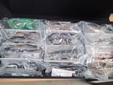 a box full of assorted items sitting on a table