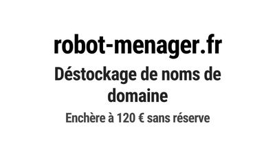 Nom de domaine robot-menager.fr.