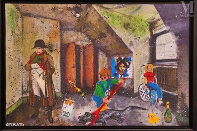 APERATO (1989-) Croco Acrylique et peinture aérosol sur toil…