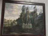 un tableau accroché au mur d'une pièce