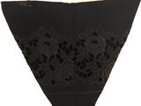 an image of a black dress with black lace on it