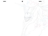 a drawing of a dragon on the back of a license plate