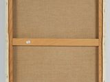 an old wooden frame with a cork board attached to it