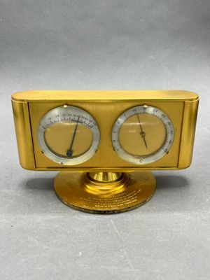 Baromètre, thermomètre, horloge en laiton amovible