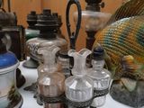 many different types of glass items on the table