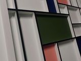a picture of a wall with a colorful design on it