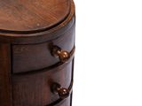 an image of a wooden table with drawers on it