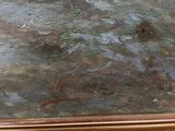 an image of a painting of a man in a boat on the water