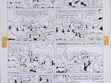 a black and white comic strip with cartoon characters on it