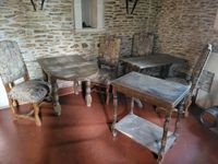 7 Tables (rondes, rectangulaire, ovale) rustiques en bois ma… (photo 3)