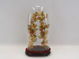une cloche en verre contenant une plante