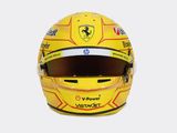 the helmet of the driver of the ferrari team is shown
