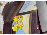a picture of a cartoon of a girl holding a teddy bear