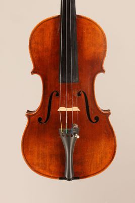a close up of a violin with a bow on a white background