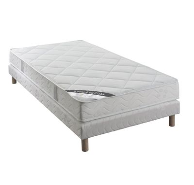 Ensemble literie 90x190cm composé de: 1 Matelas latex epaiss…