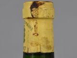 a close up of a bottle of wine with a label on it