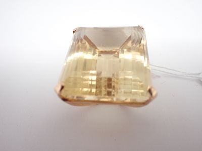 Important pendentif en or et citrine, poids 42,8gr (dim. De la pierre  - Photo 1