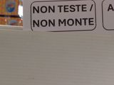 a picture of a sign on a refrigerator that says non teste / non monte