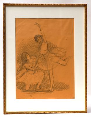 drawing of a ballerina and a child in a ballerina pose