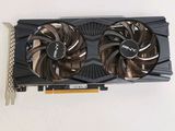 a close up of a video card with two fans on top of it