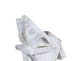 a sculpture of a shark that is sitting on a table