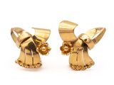 paire de boucles d'oreilles « ange » dorées, ornées de perles et d'une chaîne