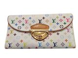 louis vuitton multicolore leather wallet with gold hardware