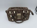 michael kors handbag in brown with gold hardware