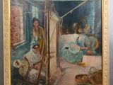 une image représentant un tableau où l'on voit une femme et un enfant dans une pièce