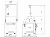 a drawing of a drawing of a kitchen with a sink and a stove