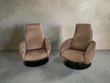 pair of mid century swivel chairs